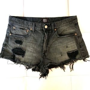 cute distressed black shorts